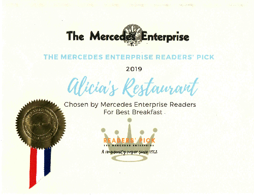 Enterprise Readers Pick - Alicias Restaurant
